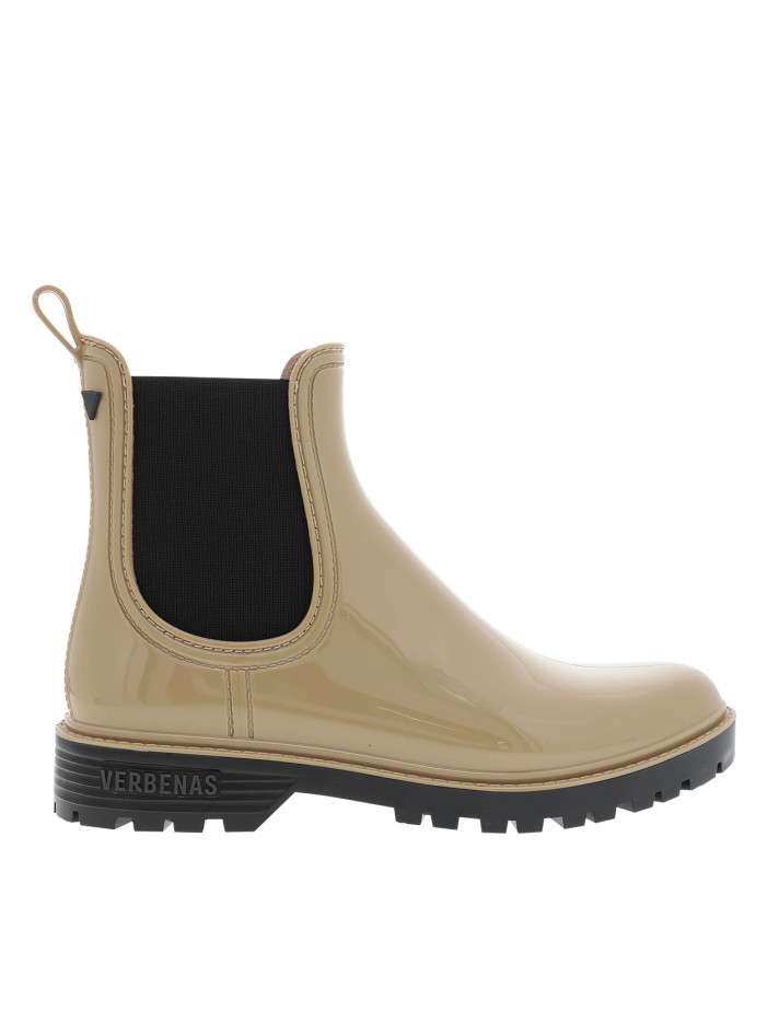 Boots beiges vernies à...