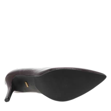 Escarpins au décolleté simple bordeaux avec un talon effilé à décroché moyen - Image 6