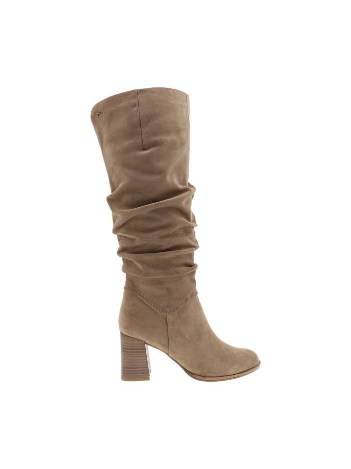 Bottes beiges à talon...