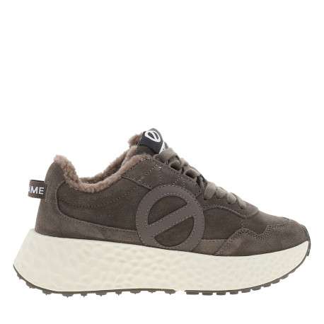 Baskets running Carter Jogger en cuir grises à talon compensé bas