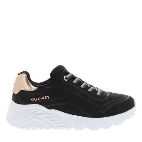 Baskets running Uno Lite noires à talon plat pourvues de lacets élastiqués