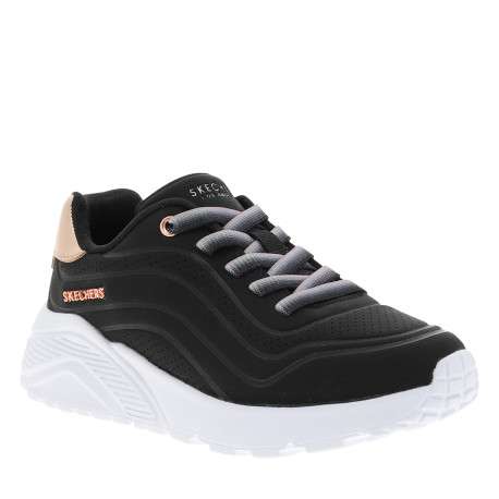 Baskets running Uno Lite noires à talon plat pourvues de lacets élastiqués - Image 2