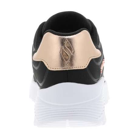 Baskets running Uno Lite noires à talon plat pourvues de lacets élastiqués - Image 4