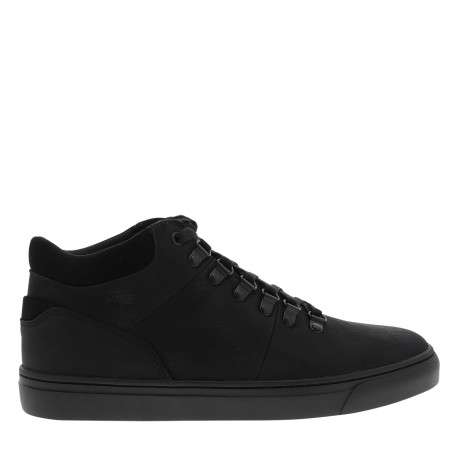 Sneakers Lisbon Hill en cuir noires à talon plat pourvues de lacets
