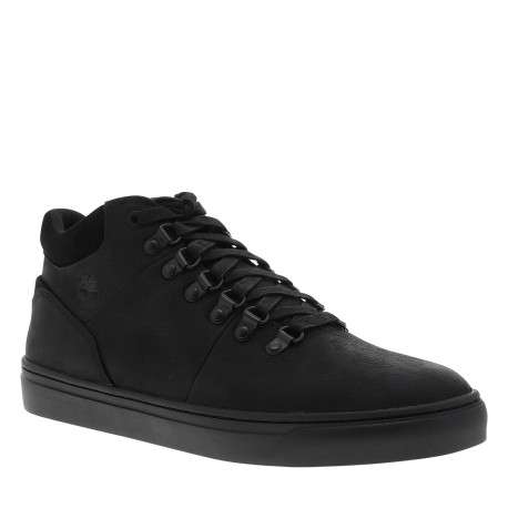 Sneakers Lisbon Hill en cuir noires à talon plat pourvues de lacets - Image 2