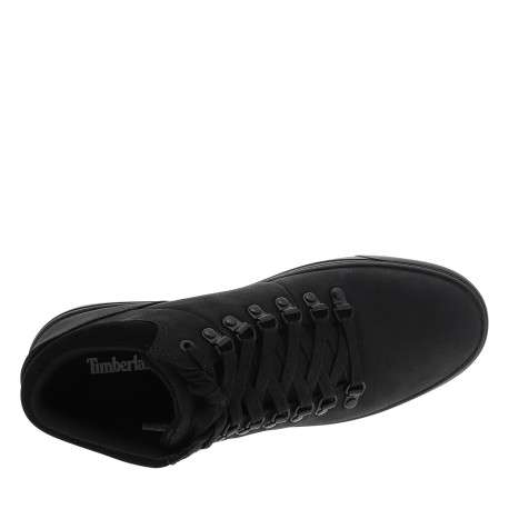 Sneakers Lisbon Hill en cuir noires à talon plat pourvues de lacets - Image 5