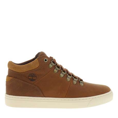Sneakers Lisbon Hill en cuir camel à talon plat pourvues de lacets