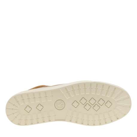 Sneakers Lisbon Hill en cuir camel à talon plat pourvues de lacets - Image 6