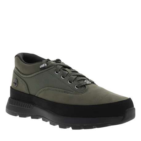 Sneakers Euro Grid Mid en cuir nubuck kaki ornées du logo métallique - Image 2