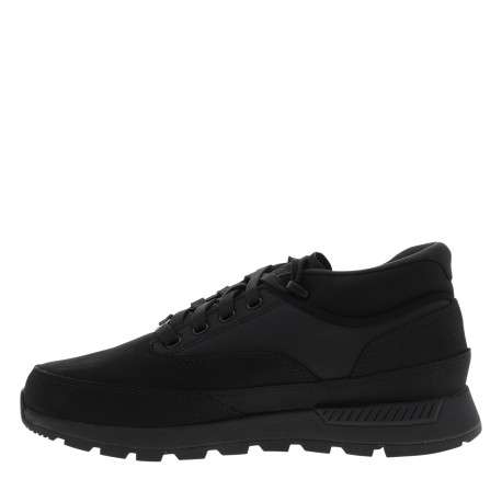 Sneakers Euro Grid Mid en cuir nubuck noir ornées du logo métallique - Image 3
