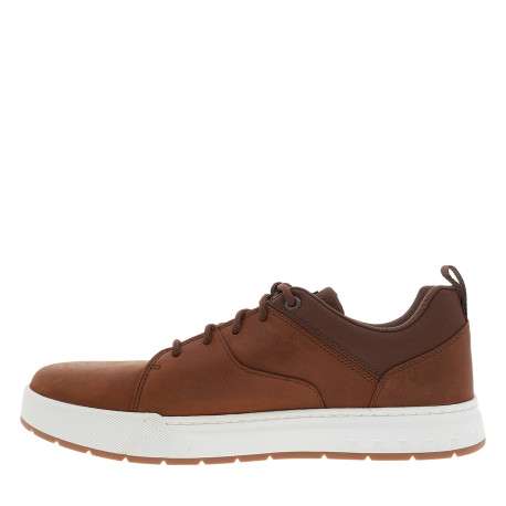 Sneakers Maple Grove Low en cuir nubuck cognac pourvues d'un talon plat - Image 3