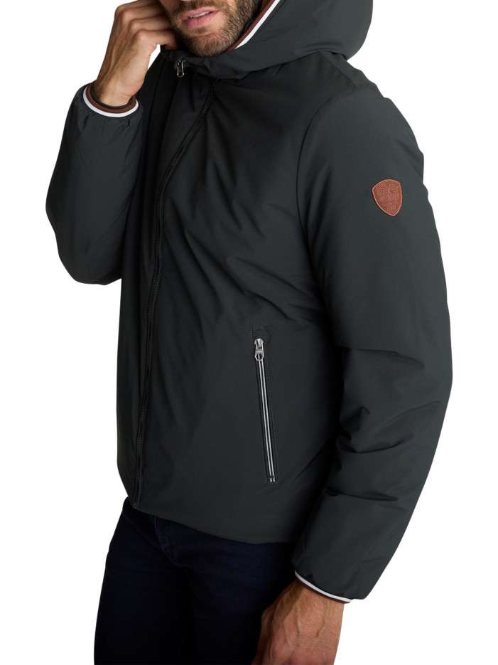 Blouson réversible bleu et...