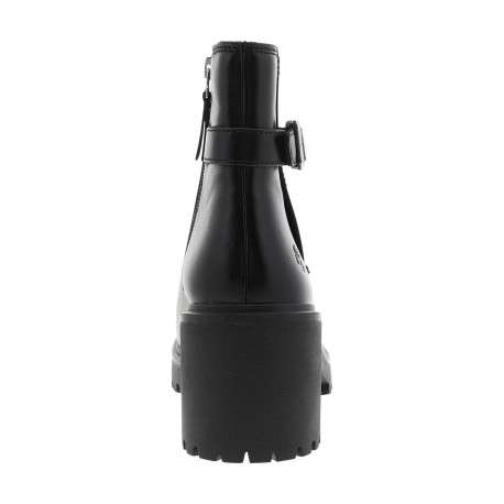 Boots Stone Heights Mid en cuir noir à talon décroché moyen agrémenté d'un zip - Image 4
