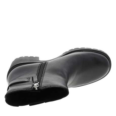 Boots Stone Heights Mid en cuir noir à talon décroché moyen agrémenté d'un zip - Image 5