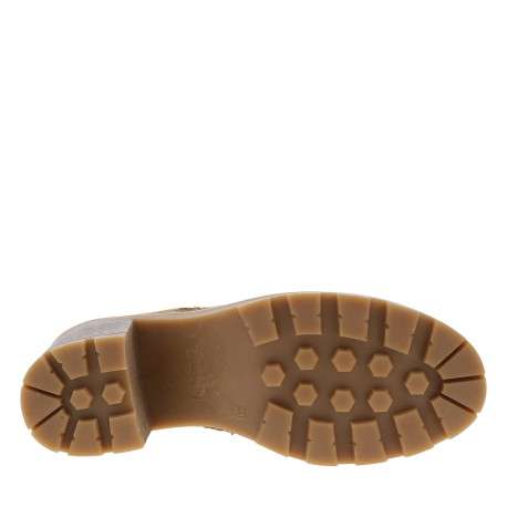 Boots effet daim camel à talon décroché haut dotées de 2 zips latéraux - Image 6