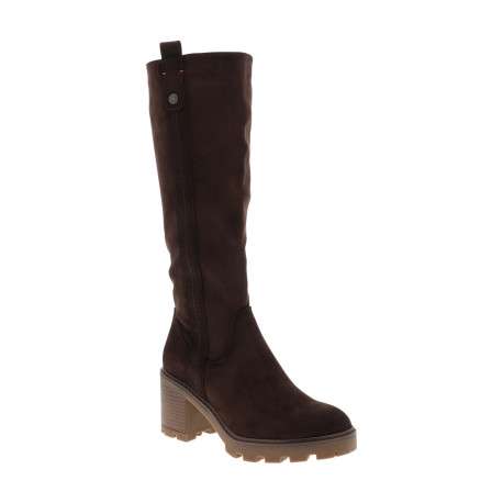 Bottes hautes à revêtement effet daim pourvues d'un talon à décroché moyen - Image 2