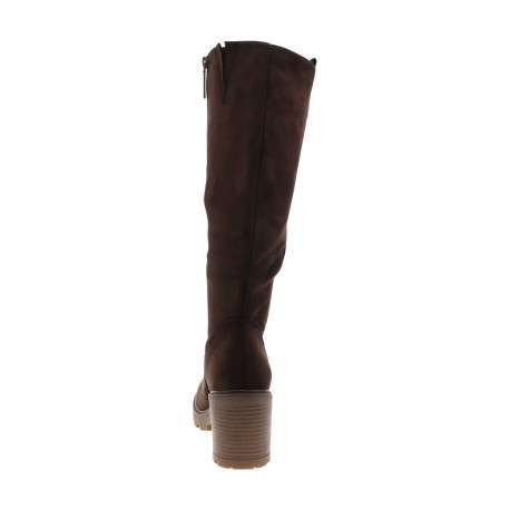 Bottes hautes à revêtement effet daim pourvues d'un talon à décroché moyen - Image 4