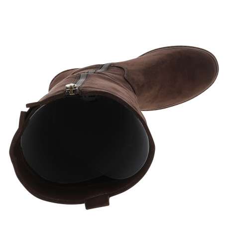 Bottes hautes à revêtement effet daim pourvues d'un talon à décroché moyen - Image 5