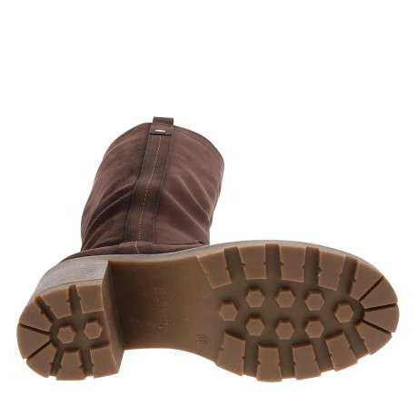 Bottes hautes à revêtement effet daim pourvues d'un talon à décroché moyen - Image 6