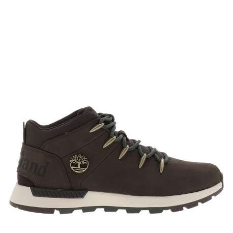 Bottines Sprint Trekker en cuir marron à talon plat pourvues de lacets ronds
