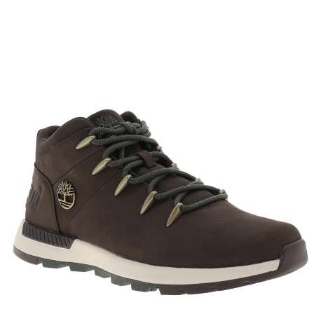 Bottines Sprint Trekker en cuir marron à talon plat pourvues de lacets ronds - Image 2