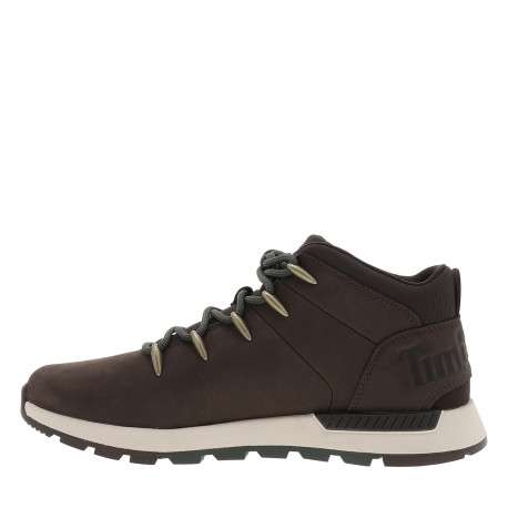 Bottines Sprint Trekker en cuir marron à talon plat pourvues de lacets ronds - Image 3