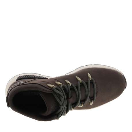 Bottines Sprint Trekker en cuir marron à talon plat pourvues de lacets ronds - Image 5