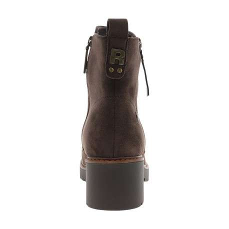 Boots marron à revêtement effet daim dotées d'un talon décroché moyen - Image 4