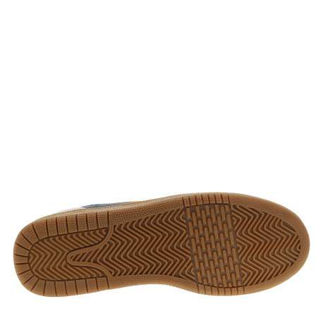 Tennis en cuir bleu marine à talon plat dotées de lacets et d'aérations - Image 6