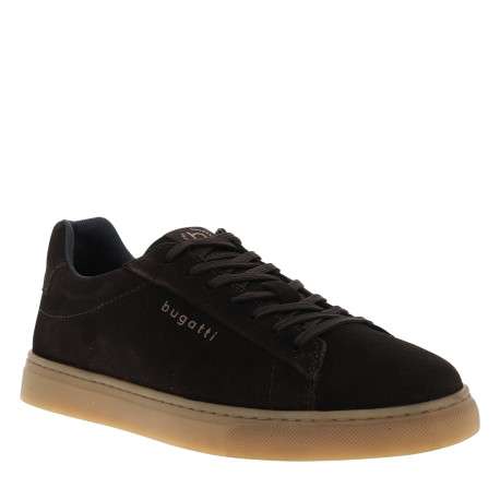 Sneakers en cuir marron à talon plat pourvues d'une semelle à gomme - Image 2