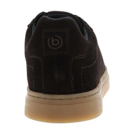 Sneakers en cuir marron à talon plat pourvues d'une semelle à gomme - Image 4