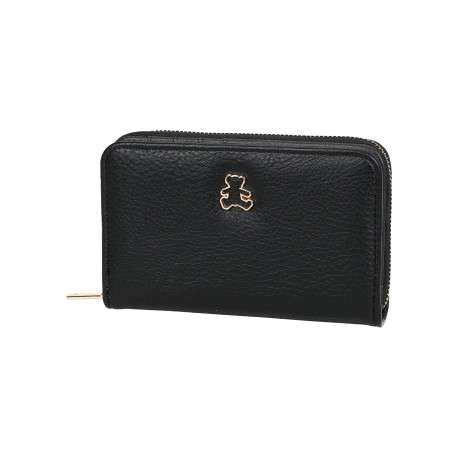 Portefeuille noir avec multiples rangements et logo de la marque - Image 2