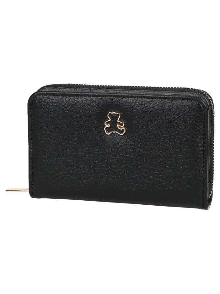 Portefeuille noir avec multiples rangements et logo de la marque - Image 2