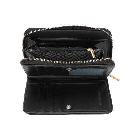Portefeuille noir avec multiples rangements et logo de la marque - Image 4
