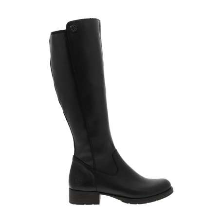 Bottes noires à talon décroché bas avec doublure en feutrine chaude