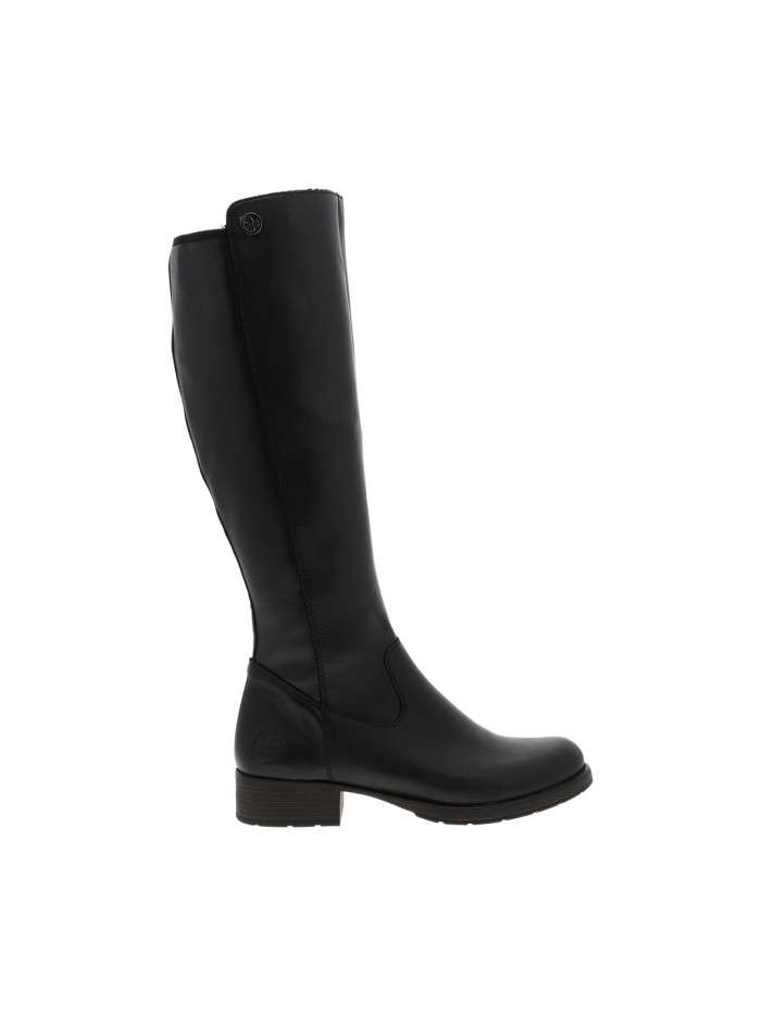 Bottes noires à talon décroché bas avec doublure en feutrine chaude