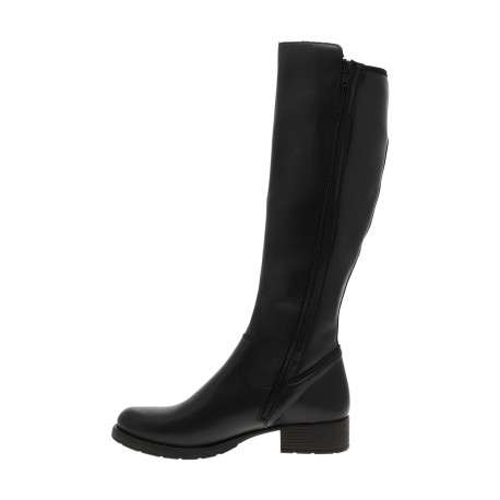Bottes noires à talon décroché bas avec doublure en feutrine chaude - Image 3