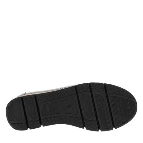 Mocassins en cuir noirs avec semelle à talon plat et soufflets élastiqués - Image 6