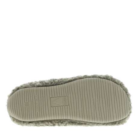 Mules vertes à talon plat en sherpa avec étiquette de la marque noire - Image 6
