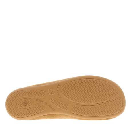 Pantoufles brunes avec un talon plat et un revêtement doux - Image 6