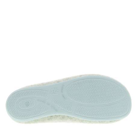 Pantoufles vertes à talon plat avec un revêtement en sherpa - Image 6