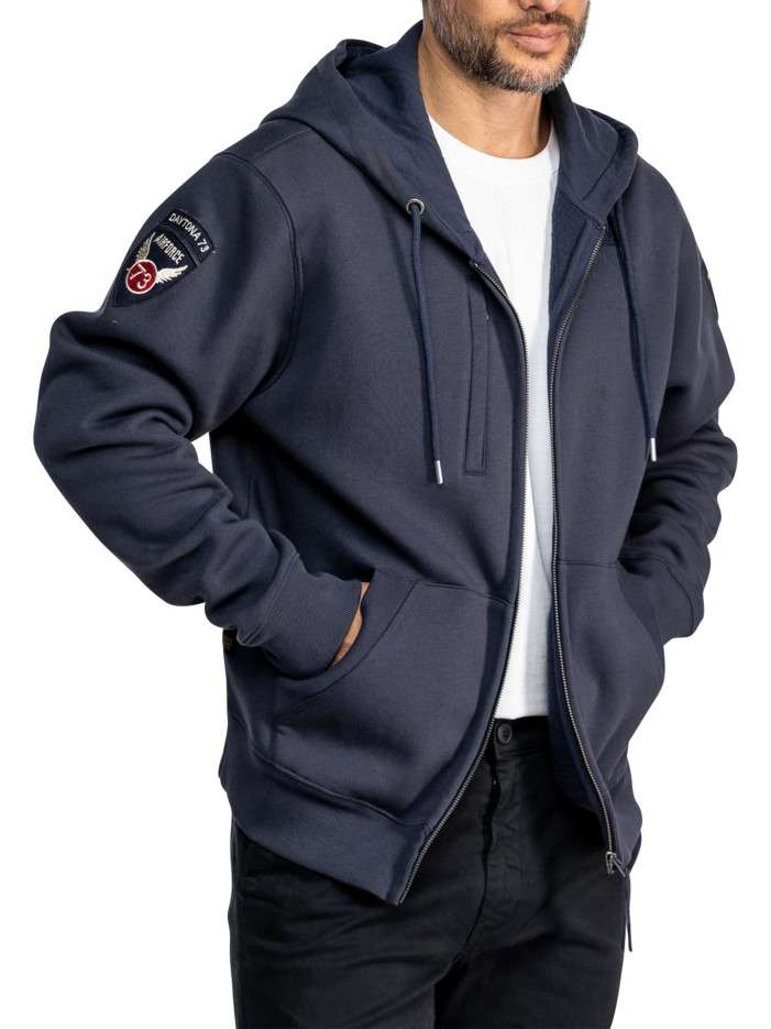 Sweat zippé en coton...
