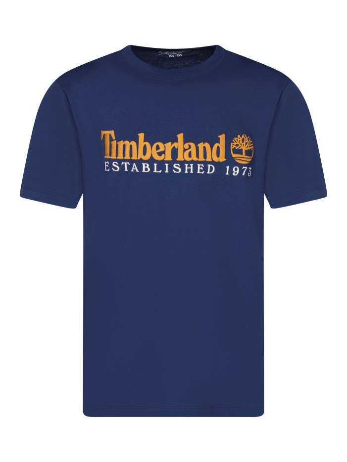 T-shirt en coton bleu à...