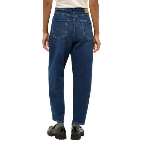 Jean Kelo Barrel en coton indigo à coupe mom pourvu de poches - Image 3