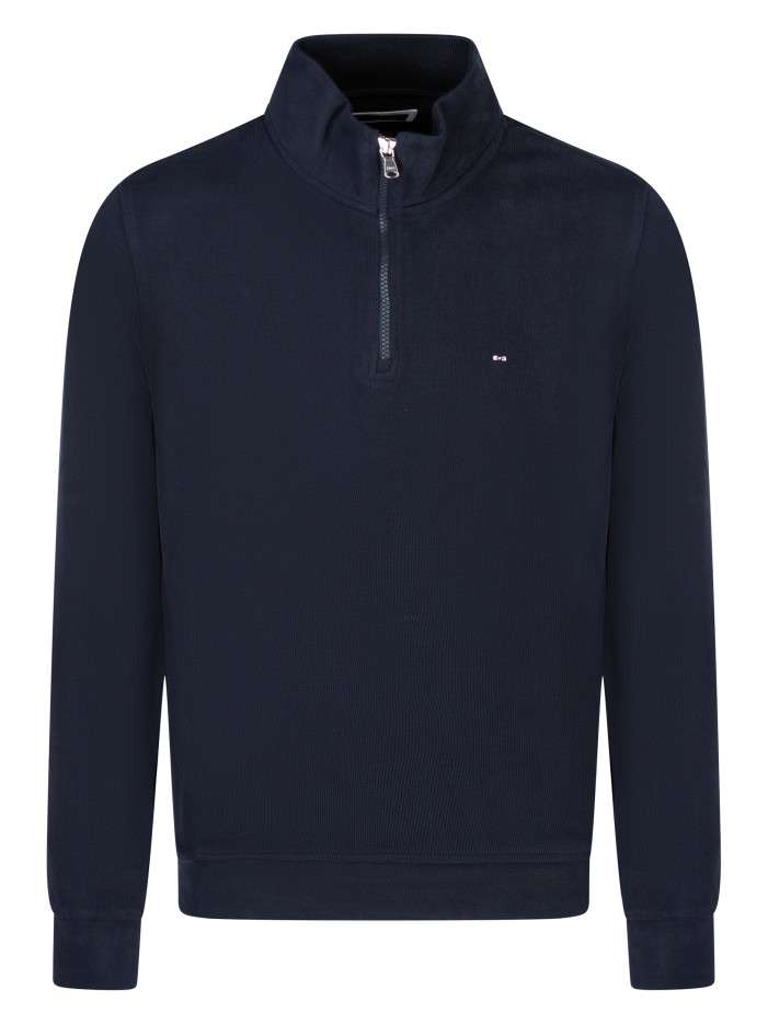 Pull en coton marine uni...