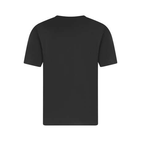 T-shirt en coton kaki uni avec une coupe droite et un col rond - Image 2
