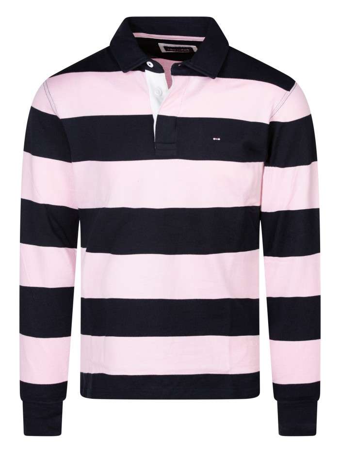 Pull en coton noir et rose...