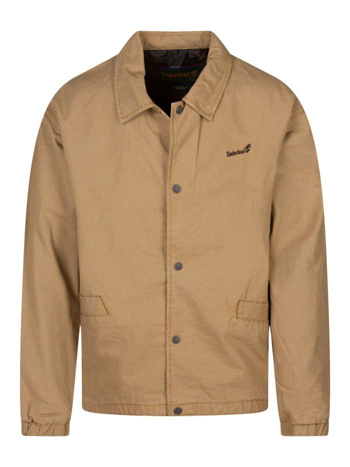 Surchemise en coton beige à...