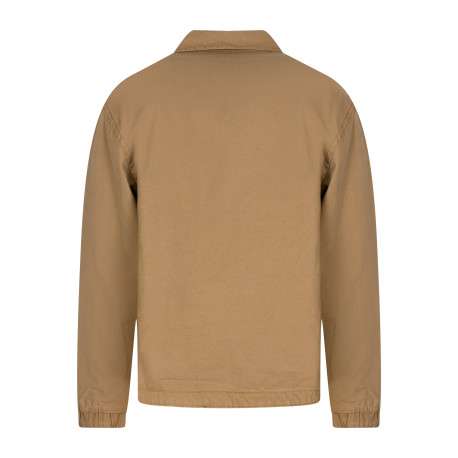 Surchemise en coton beige à coupe ample pourvue d'un col à revers - Image 2