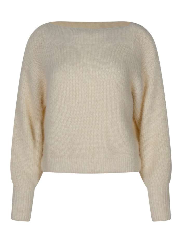 Pull écru à coupe droite...